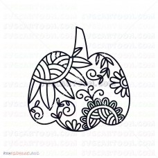 pumpkin halloween Floral silhouette svg svg dxf eps pdf png
