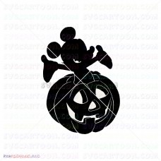 pumpkin halloween Mickey Mouse silhouette svg svg dxf eps pdf png