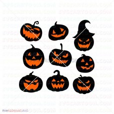 pumpkin halloween bundle silhouette svg 17 svg dxf eps pdf png