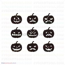 pumpkin halloween bundle silhouette svg 5 svg dxf eps pdf png