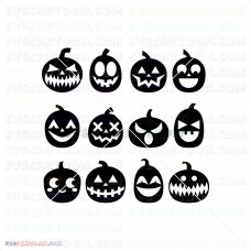 pumpkin halloween bundle silhouette svg 7 svg dxf eps pdf png