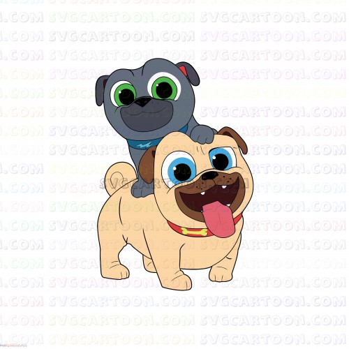 puppy dog pals Rolly and Bingo very happy svg dxf eps pdf png