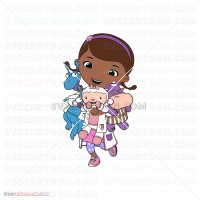 tuffy and Lambie and Hallie hugging Doc Dottie McStuffins 019 svg dxf eps pdf png